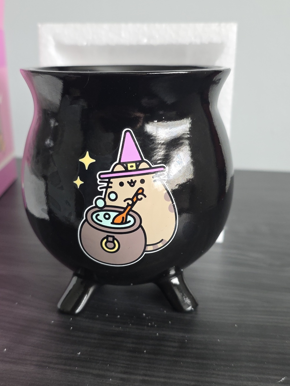 Pusheen Cat Witch Cauldron Planter